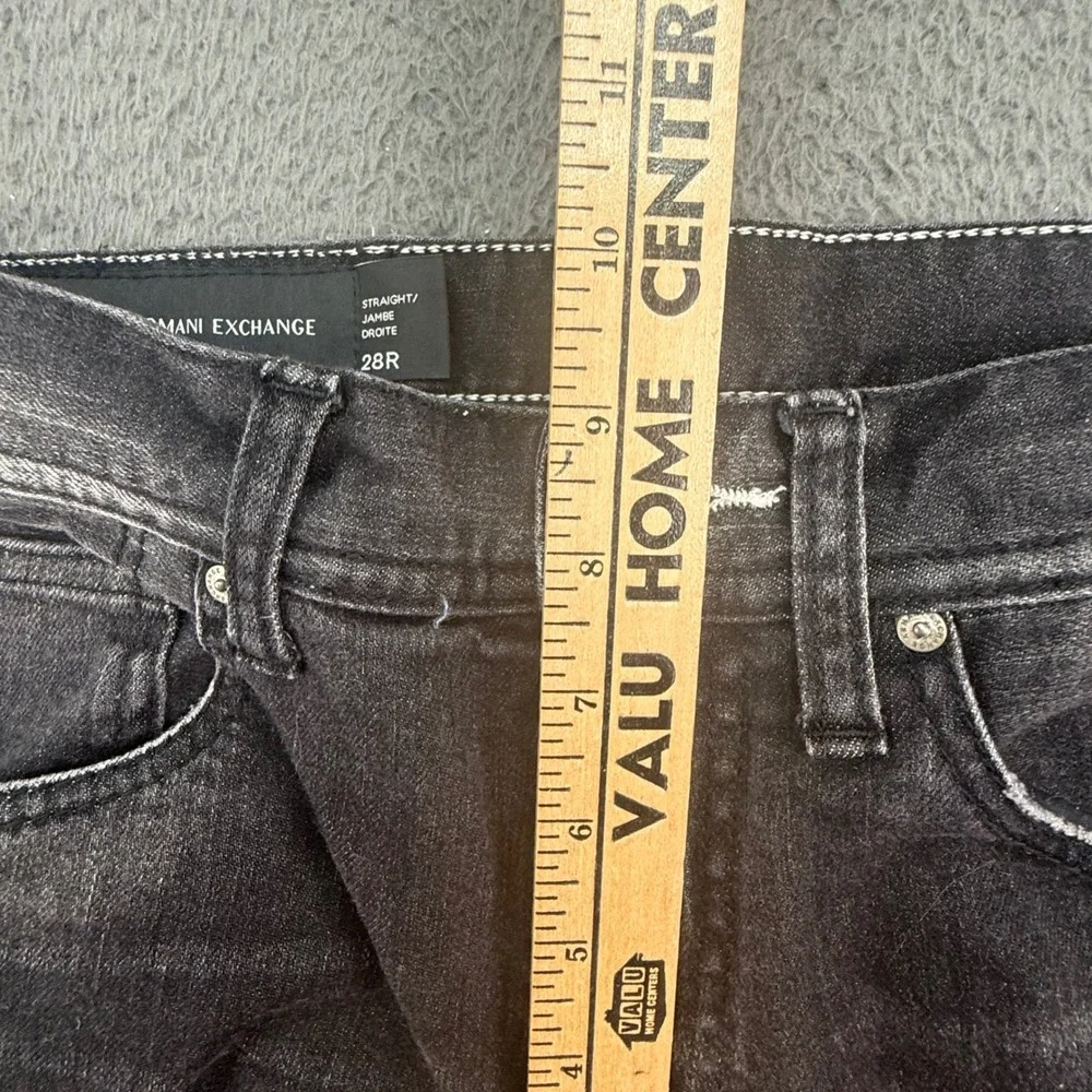 Armani Exchange Jeans Mens 28 Black‎ Straight Leg Faded Denim 6YZJ16 Z2CRZ